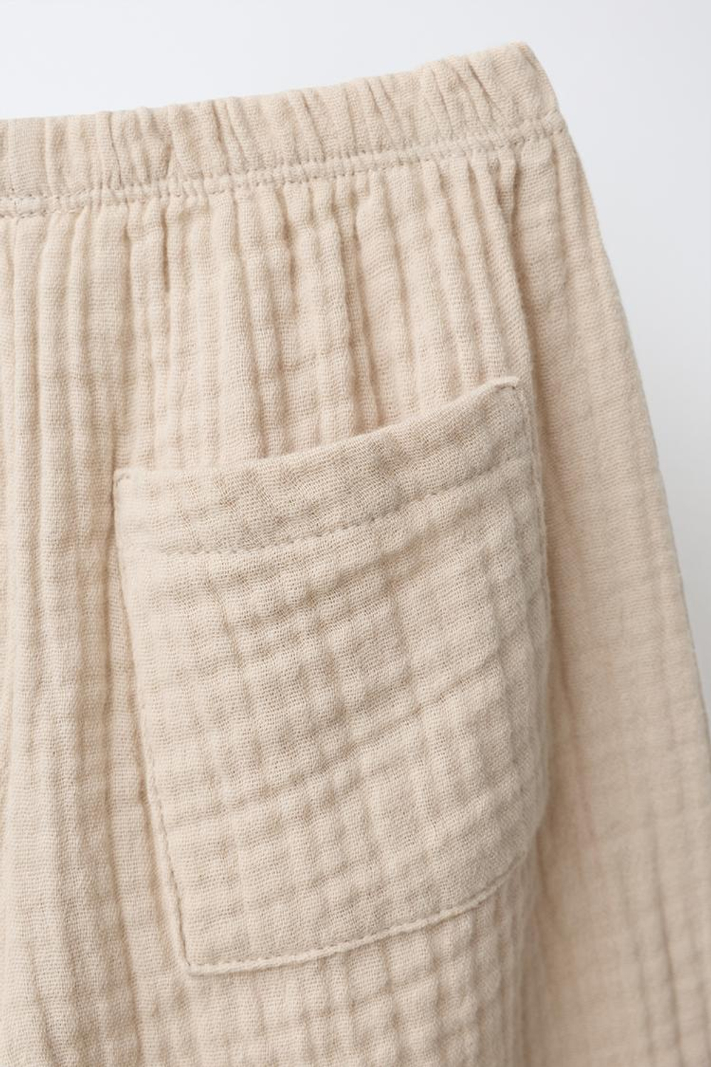 ZARA БРЮКИ-БАНАНЫ ИЗ РЕЛЬЕФНОЙ ТКАНИ, КАМЕННО-СЕРЫЙ