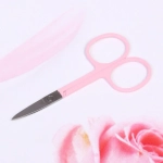 Ножницы маникюрные в пакете «Manicure set», классические, цвет розовый, 8,5см
