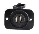 Разъем USB двойной BLUE SEA Dual USB, черный