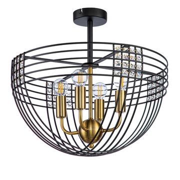 Люстра потолочная 4*E14 V000104 10001/4C Black черный Fresco Indigo