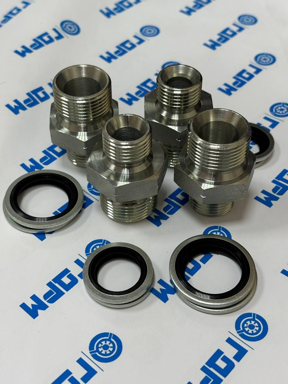Комплект адаптеров BSP1/2"(ш) - BSP3/4"(ш) 4шт + USIT кольца 8шт