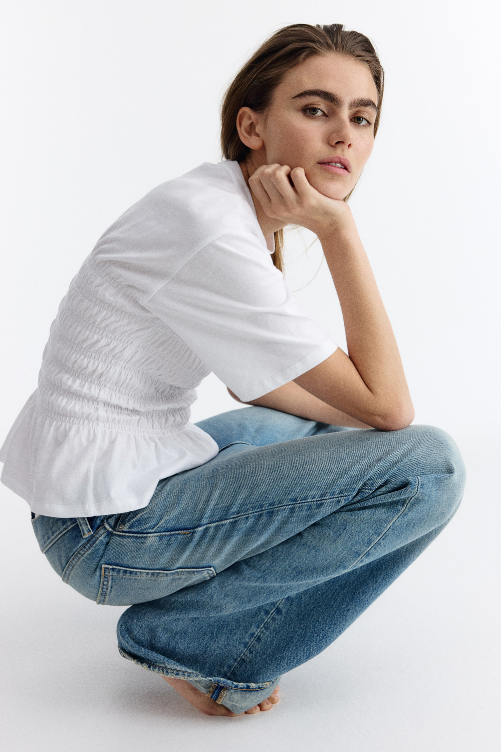 Футболка со сборками - H&M