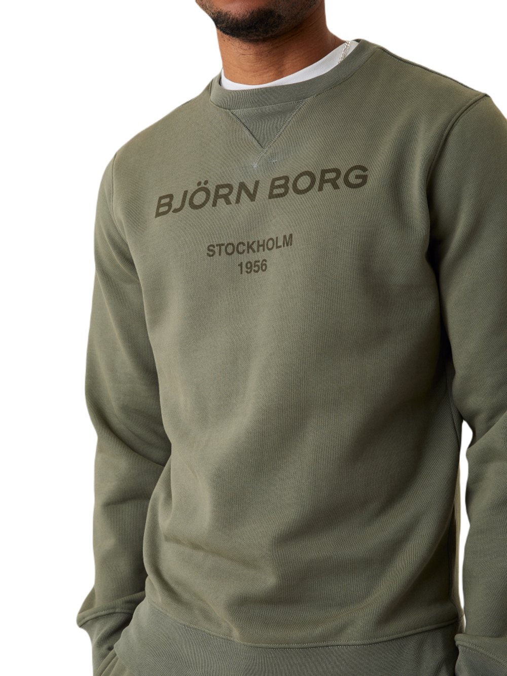 Мужская теннисная кофта Björn Borg Borg Crew - castor grey