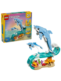Конструктор Лего Креатор Красивые дельфины, перестраиваемый 3в1 | LEGO Creator Beautiful Dolphins 31385, 542 детали (9+)