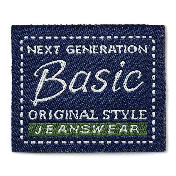 Аппликация термоклеевая джинс ярлык прямоугольный Basic ORIGINAL STYLE, синий цв, Prym