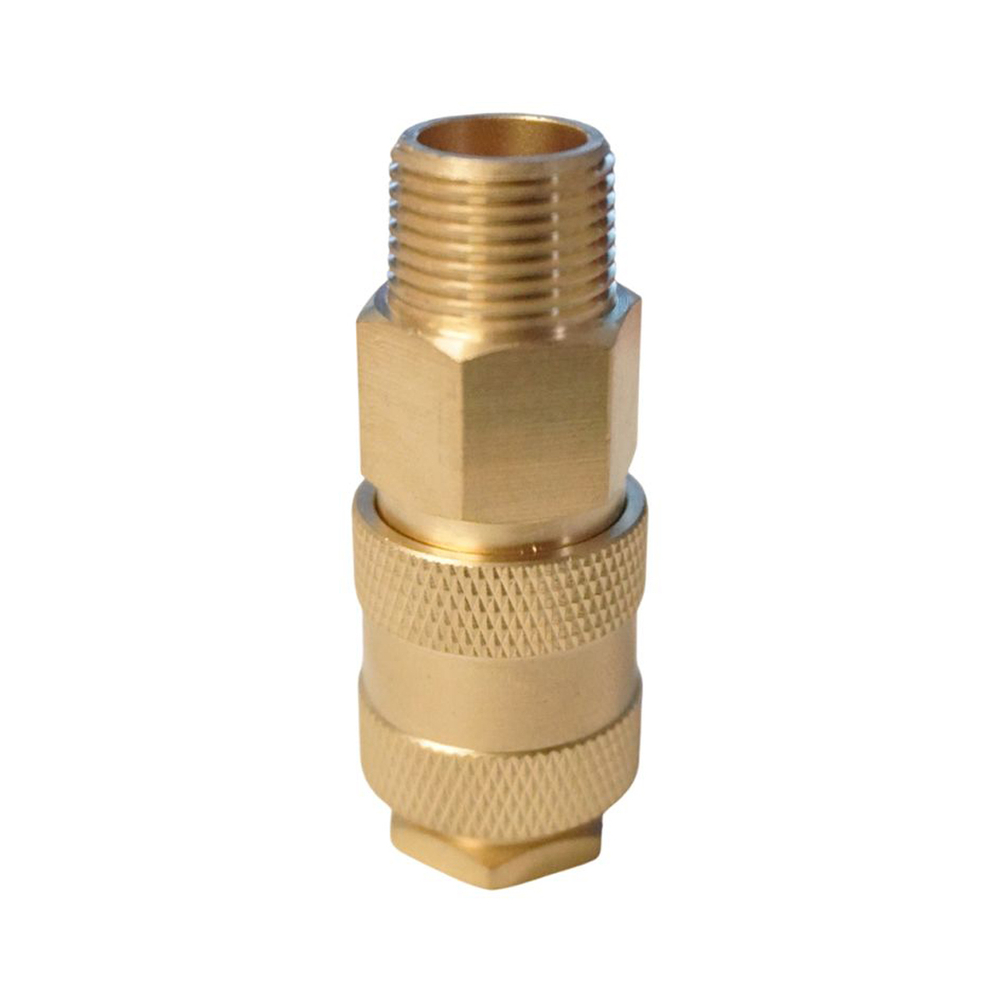 WDK-30SMB Быстроразъемное соединение пневматическое с внешней резьбой 3/8" BSPT, латунь