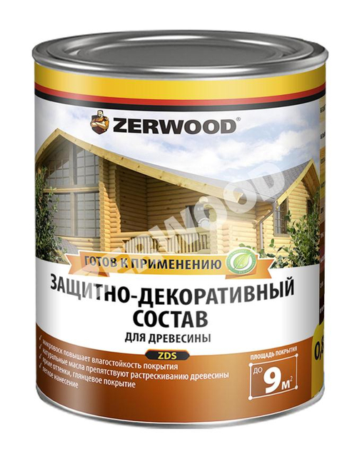 Пропитка по дереву  ZERWOOD  ЗДС белый  0,85л