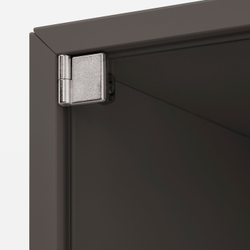 IKEA EKET  (ИКЕА ЕКЕТ)  -  Шкаф настенный со стеклянной дверцей - тёмно-серый 35x25x35 см