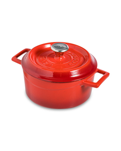Кокотница с крышкой LAVA d16см 1.33л красная