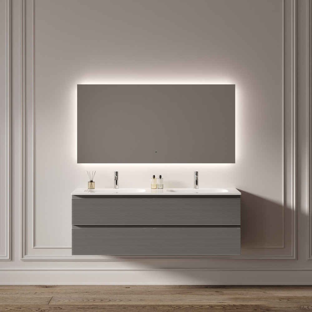 Зеркало для ванной комнаты SANCOS Поле 2.0 (Square 2.0) 1400х800 led подсветка 2700K/4000K/5000K SQ2.1400
