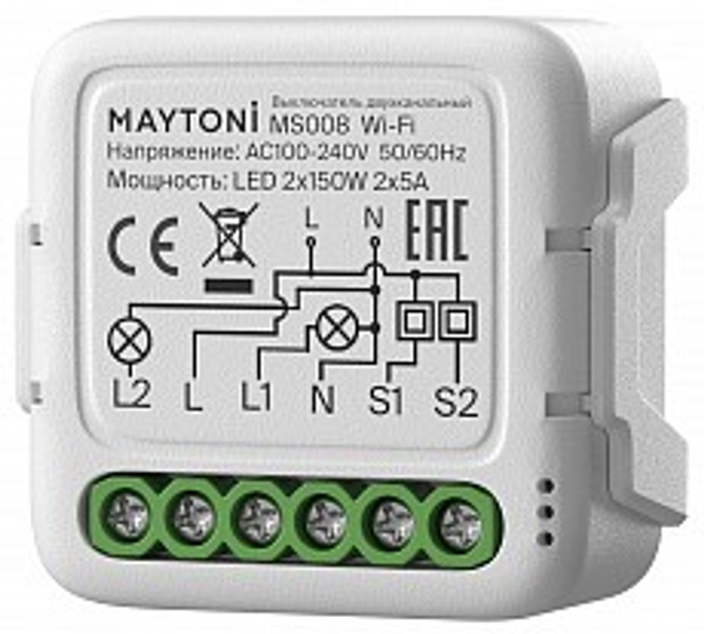Контроллер-выключатель Wi-Fi для смартфонов и планшетов Maytoni Lighting control Выключатели MS008