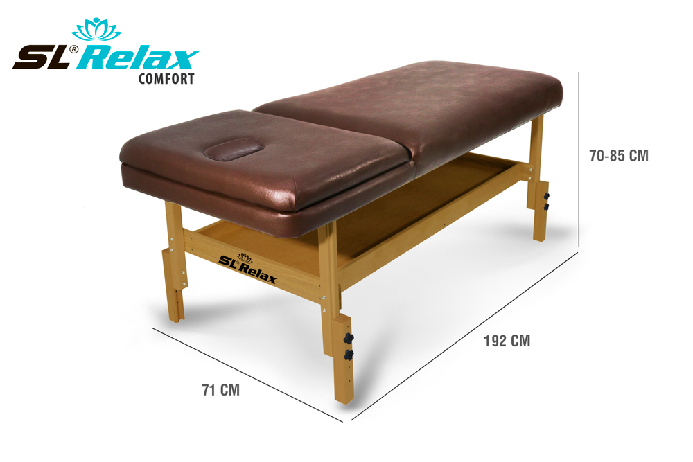 Массажный стол Relax Comfort коричневая кожа