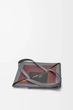 Loewe Сумка-тоут XL Puzzle Fold из телячьей кожи наппа, темно-серый