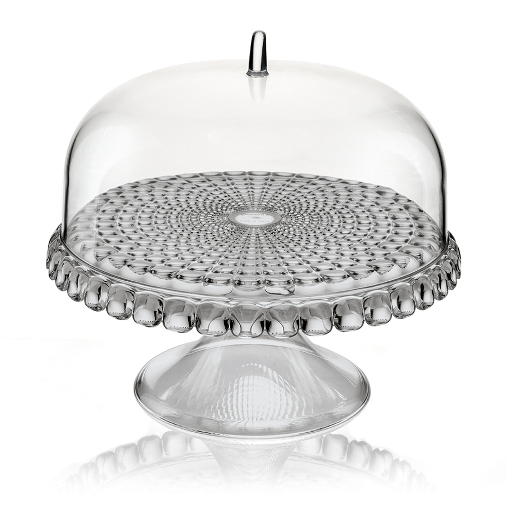 Блюдо для торта с крышкой tiffany, D30 см, серое