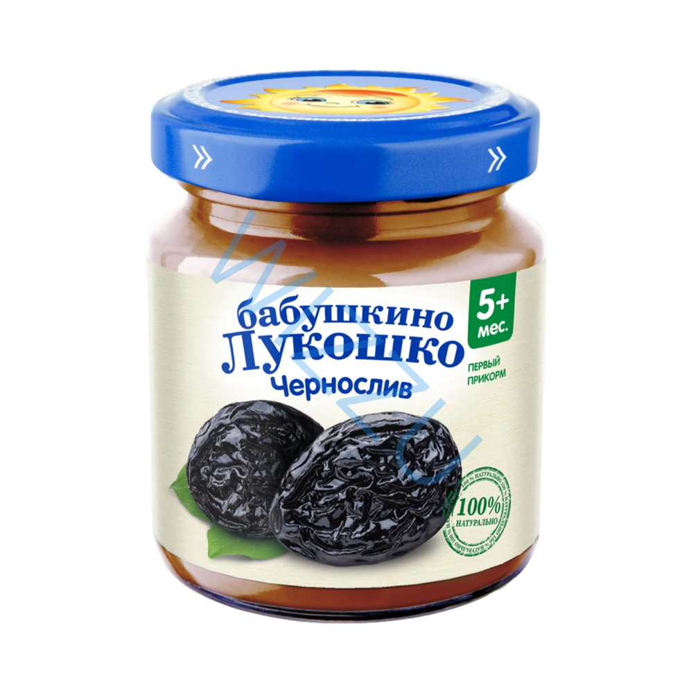 Пюре фруктовое Бабушкино Лукошко чернослив, 100 г