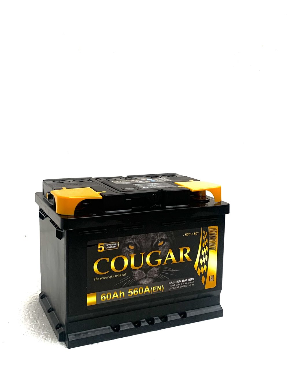 Аккумулятор 6СТ-60 А.ч., п.п., L+, COUGAR Power