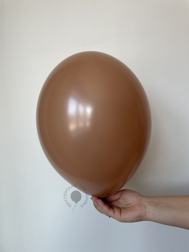 B105 Шар 12"/30 см, пастель, коричневый светлый / Mocca (БГ-17)
