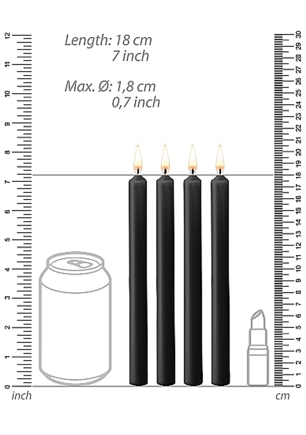 Набор восковых BDSM-свечей Teasing Wax Candles Large
