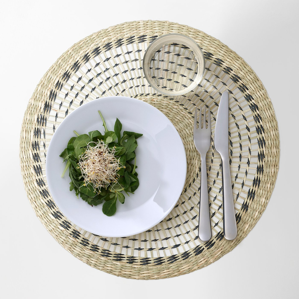 IKEA PENNFISK  (ИКЕА ПЕННФИСК)  -  Подставка сервировочная - натуральный/осока, ручная работа 37 см