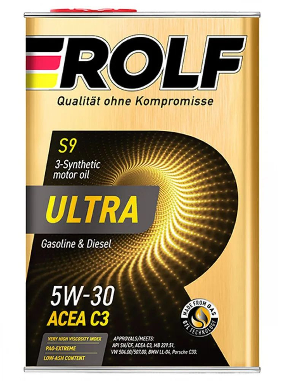 Масло моторное ROLF Ultra 5W-30 синтетическое 4 л 322936