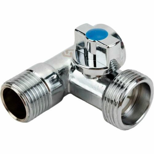Кран шаровый для подключения сантехприборов 1/2*3/4*1/2 VT.256.N.04
