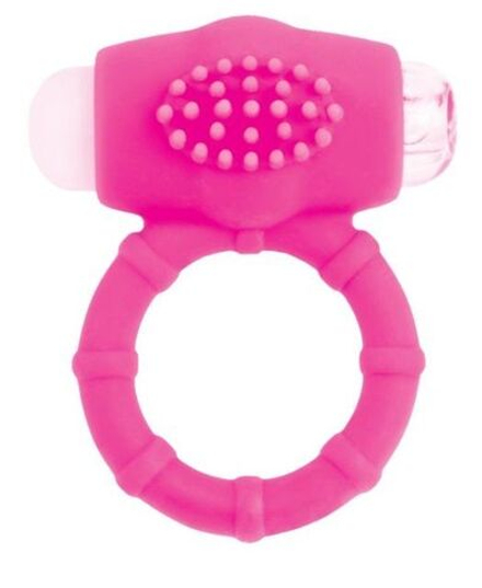 Розовое эрекционное виброкольцо A-toys