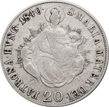 20 крейцеров 1840 Венгрия