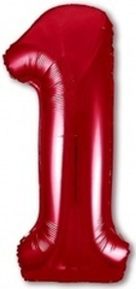 Р Цифра 1 Slim Красный (40''/102 см) Р Цифра 1 Slim Красный (40''/102 см)
