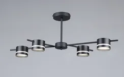 Люстра потолочная Rilon 6901/4 ЧЕРНЫЙ, 4×15 Вт, чёрная