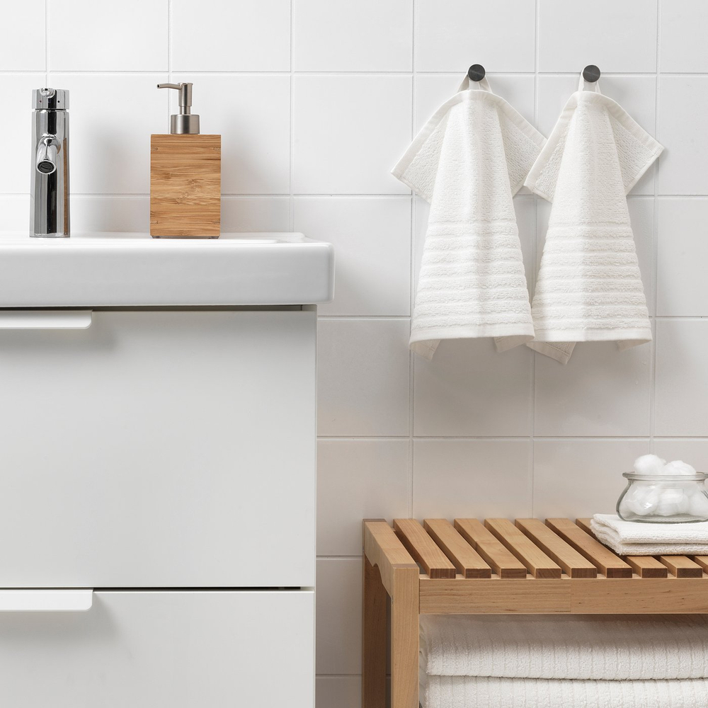 IKEA VÅGSJÖN  (ИКЕА ВОГШЁН)  -  Полотенце для лица - белое 30x30 см