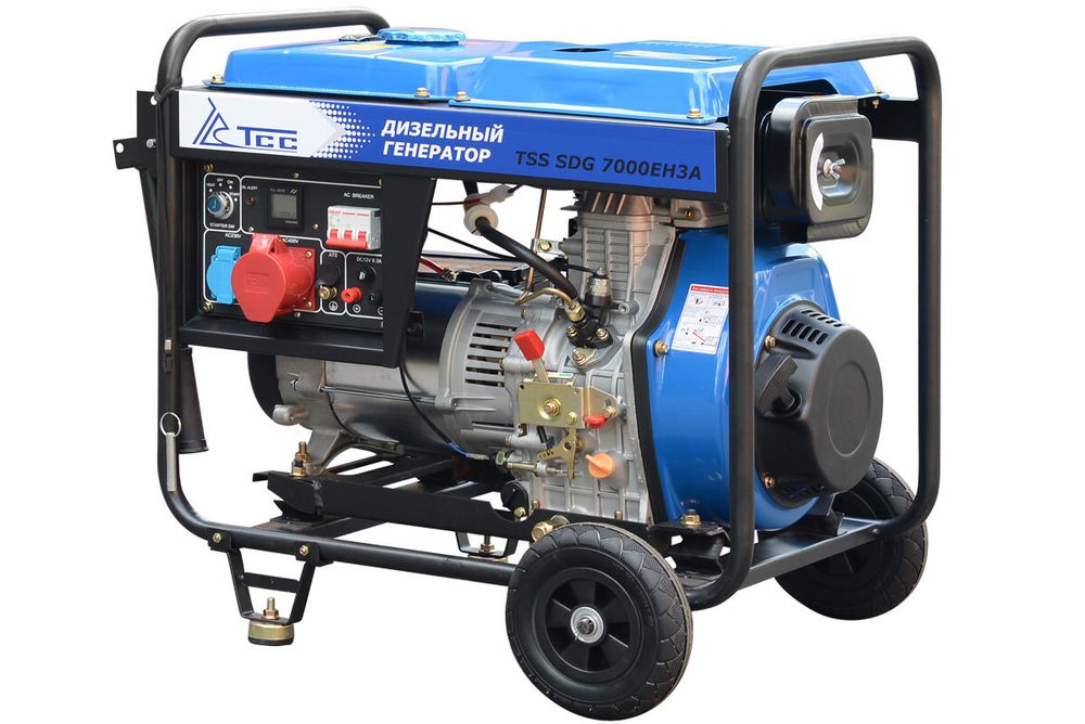 Дизель генератор трехфазный TSS SDG 7000EH3A - [6.5 кВт / 380V] с блоком АВР