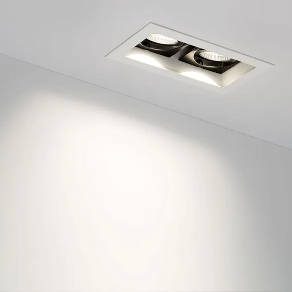 Светильник CL-KARDAN-S180x102-2x9W Warm (WH, 38 deg) (Arlight, IP20 Металл, 3 года) 024127