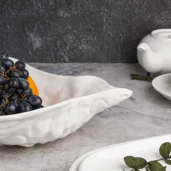 Салатник 2400 мл 50*30 см h8 см овальный Oyster белый фарфор P.L. Proff Cuisine [1]