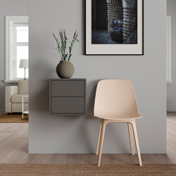 IKEA EKET  (ИКЕА ЕКЕТ)  -  Шкаф навесной с 2 ящиками - тёмно-серый, 35x35x35 см