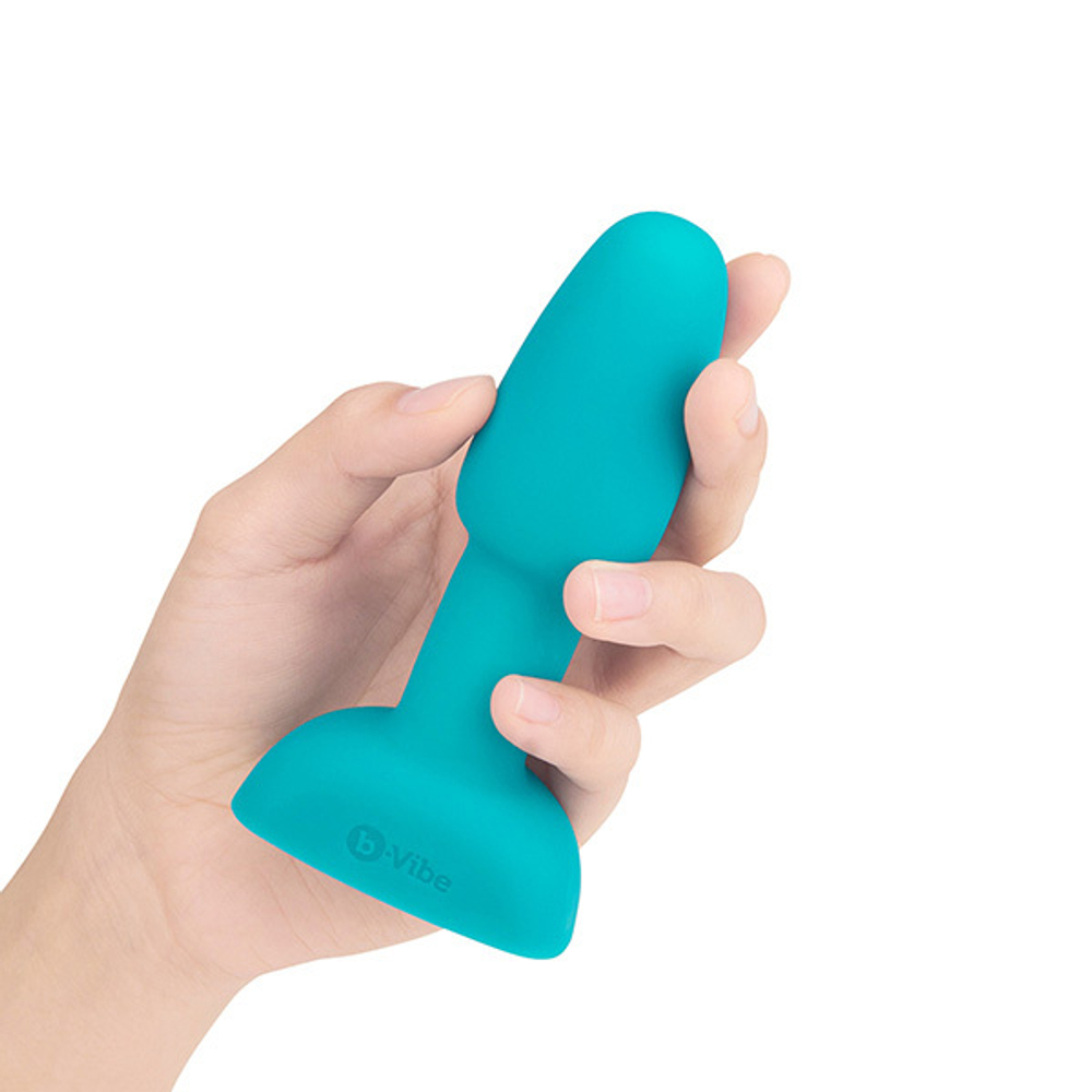 Голубая анальная премиум-пробка с римминг эффектом b-Vibe Rimming Petite BV-006-TL