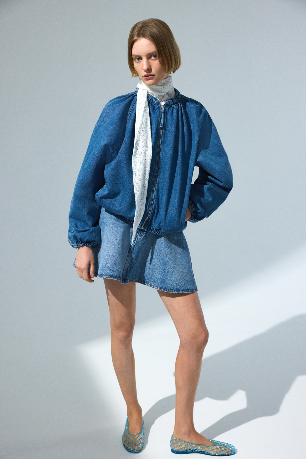 Куртка-пилот со сборками - H&M