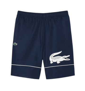 Теннисные шорты Lacoste Printed Diamond Taffeta - blue navy/white