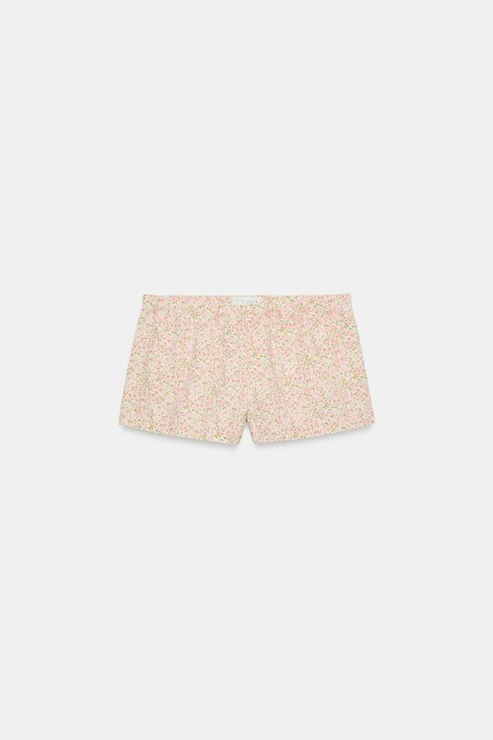 ZARA ШОРТЫ С ЦВЕТОЧНЫМ ПРИНТОМ, РОЗОВЫЙ