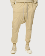 RICK OWENS DRKSHDW БРЮКИ БЕЖЕВЫЕ HOLLYWOOD PRISONER DRAWSTRING