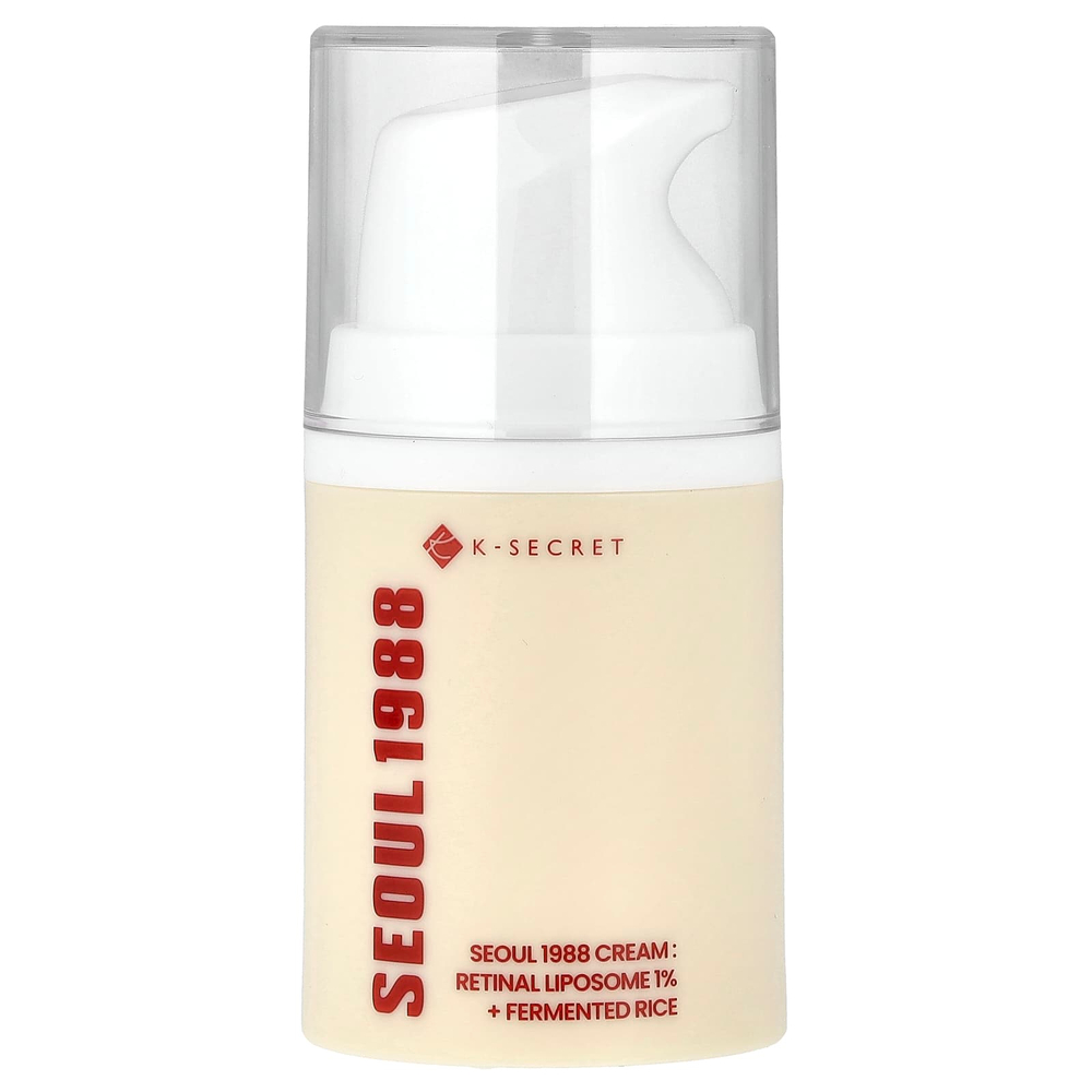 K-Secret, Seoul 1988 Cream, липосомы сетчатки, 1% + ферментированный рис, 50 мл (1,69 жидк. унции)