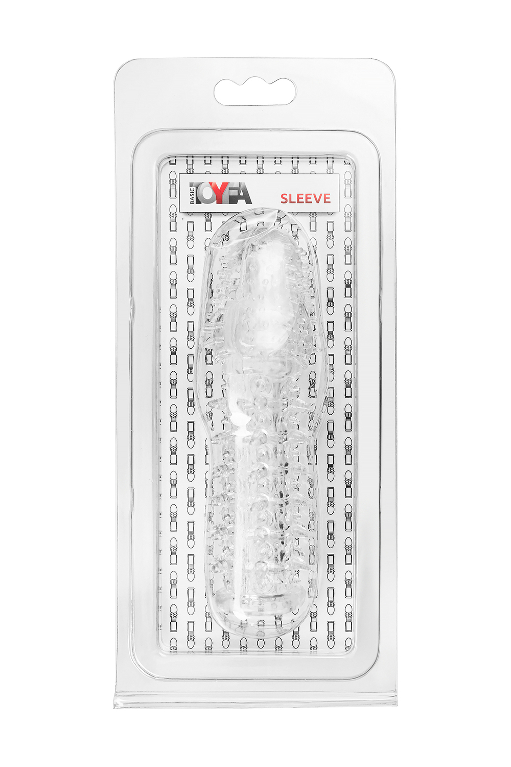 Насадка на пенис с ворсинками TOYFA Basic, TPE, прозрачный, 13,5 см