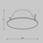 Декоративная рамка-отражатель Maytoni Wise Ring057-7-B