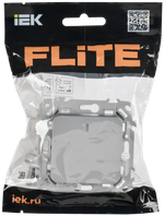 FLITE Выключатель 1-клавишный с индикацией 10А ВС11-1-1-ФлА алюминий IEK