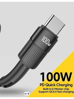 Кабель USB Type-C 100W, 5А, для ноутбука и смартфонов 2м