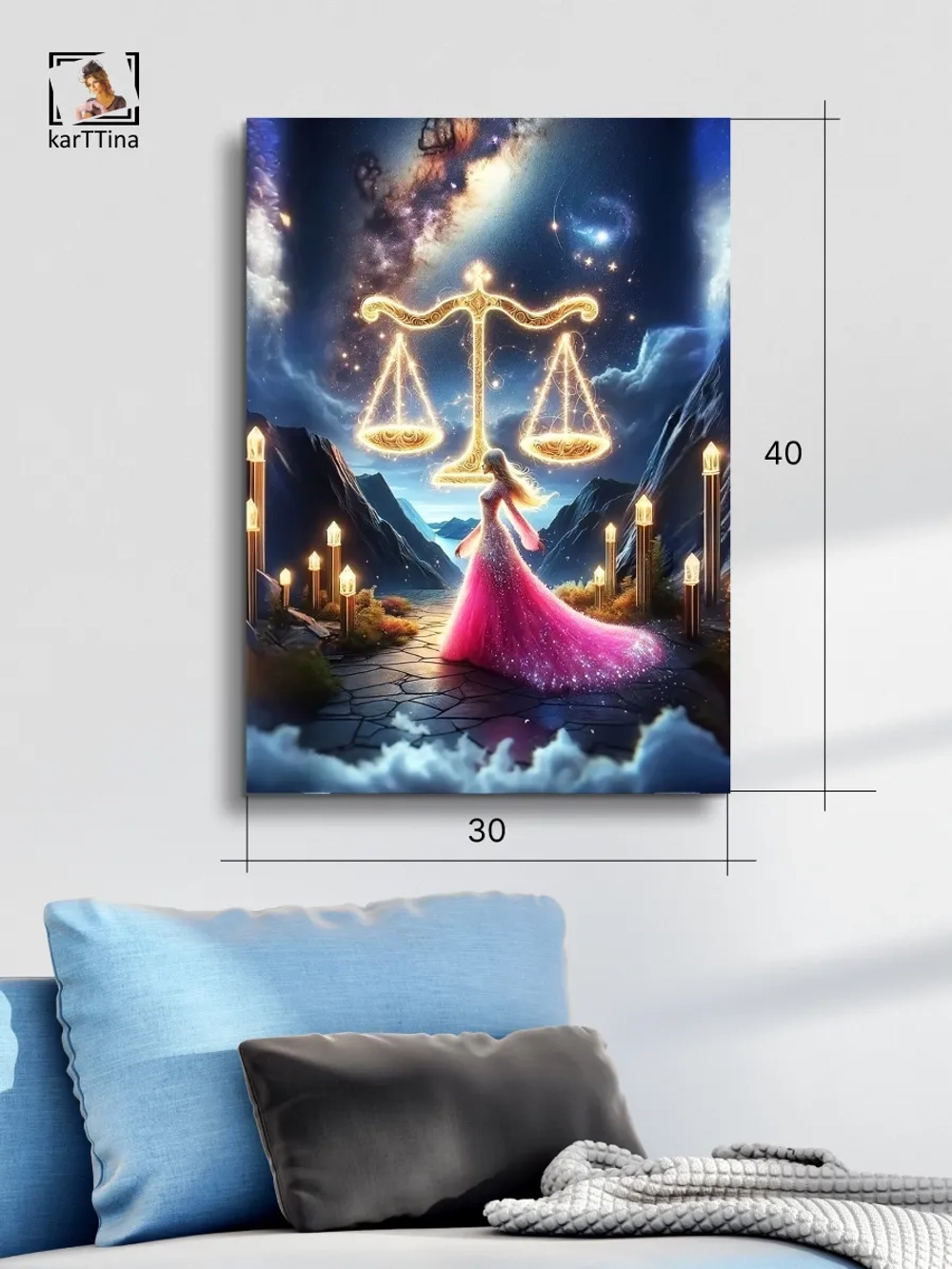 Картина "Вода для весов", для интерьера 30х40см 1шт.