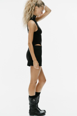 ZARA МИНИ-ЮБКА, ЧЕРНЫЙ