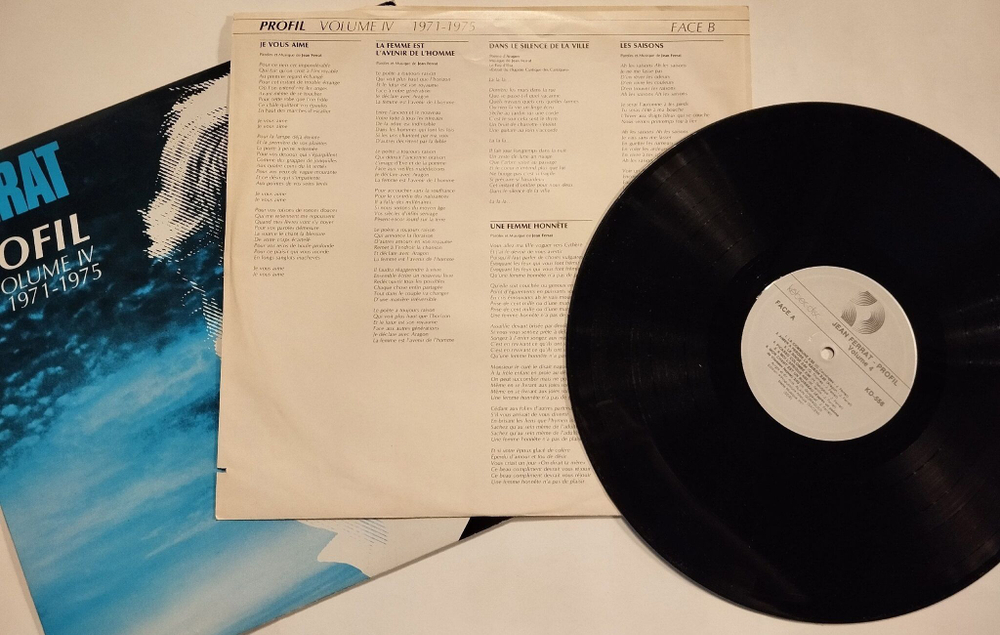 Винтажная виниловая пластинка LP Jean Ferrat Profil Volume IV 1971 1975 (Canada 1980)