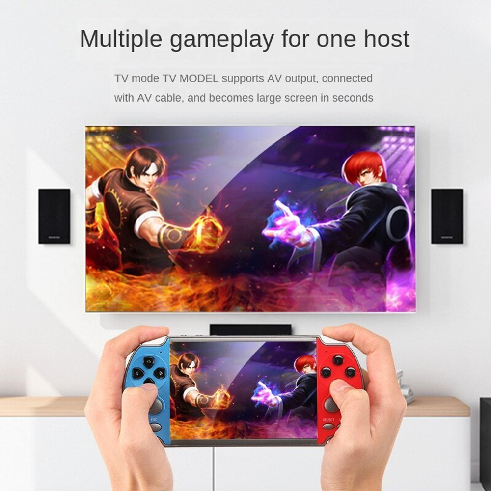 Консоль игровая X12 Plus, 7 дюймов, 16/48 ГБ, 2000 игр, 8/16/32/128 бит, портативная приставка