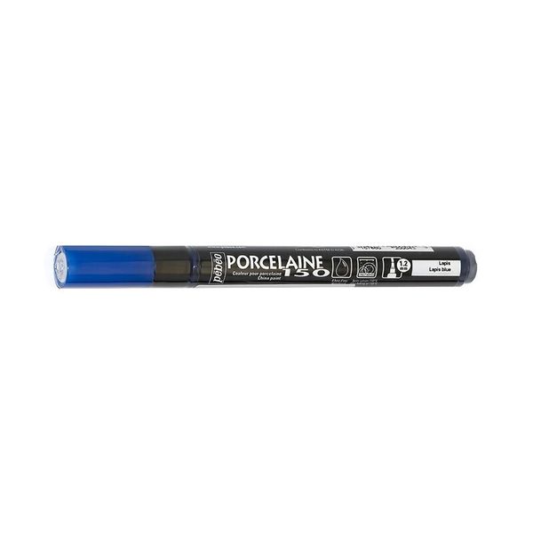 Маркер по керамике Porcelaine 150 1.2 мм, перо круглое, 6 шт, 020004 лазурный, Pebeo