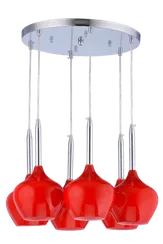 Светильник подвесной Sfera Sveta 5068/6 RED, 6×40 Вт, красный
